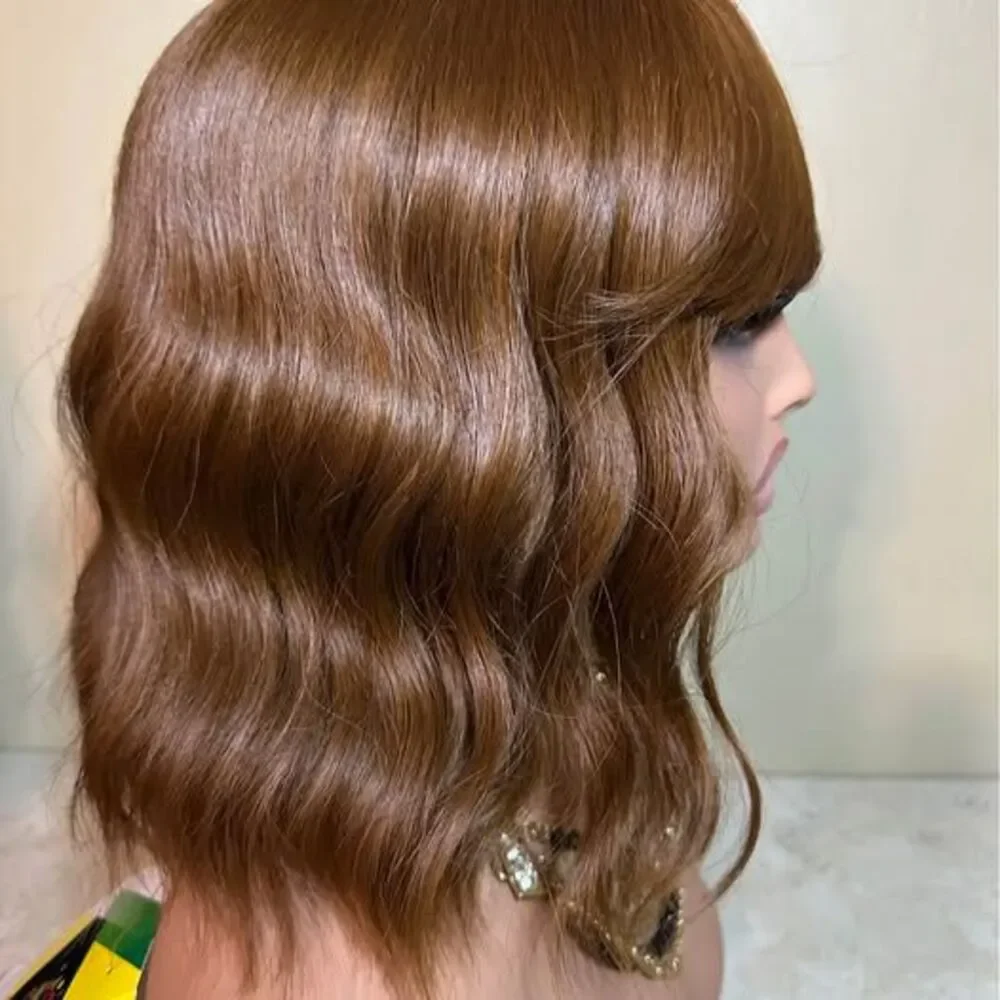 NEW Short Wavy Bob Wig with Bang